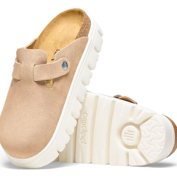 Preţ Birkenstock Boston Chunky Suede Leather Narrow Fit