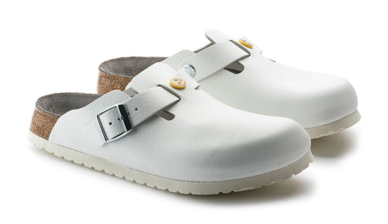 Cumpăra Birkenstock Boston ESD Natural Leather Narrow Fit