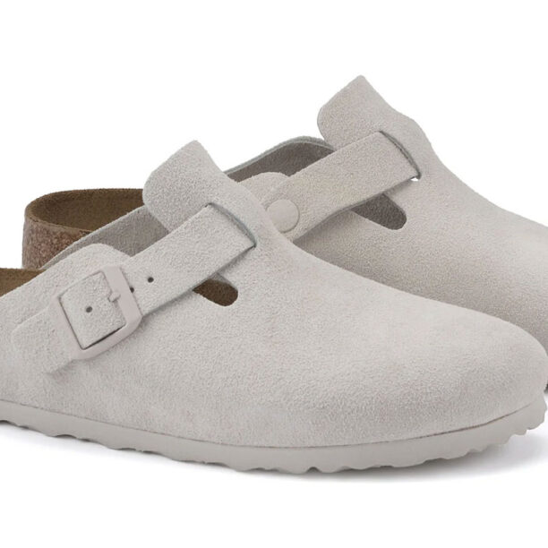 Birkenstock Boston Suede Leather Narrow Fit preţ