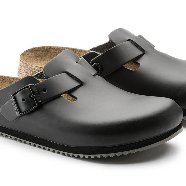 Cumpăra Birkenstock Boston Super Grip Leather Narrow Fit