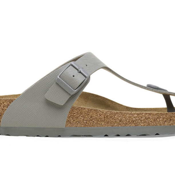 Cumpăra Birkenstock Gizeh BF Saffiano Stone Coin Regular Fit