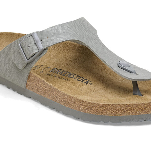 Birkenstock Gizeh BF Saffiano Stone Coin Regular Fit