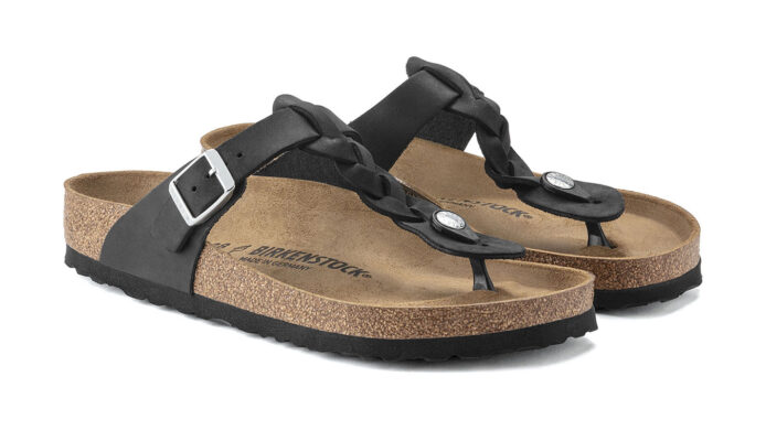 Birkenstock Gizeh Oiled Leather Black Regular Fit preţ