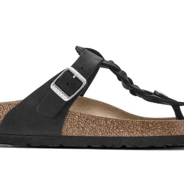 Cumpăra Birkenstock Gizeh Oiled Leather Black Regular Fit