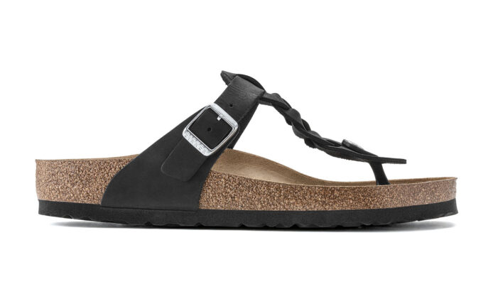 Cumpăra Birkenstock Gizeh Oiled Leather Black Regular Fit