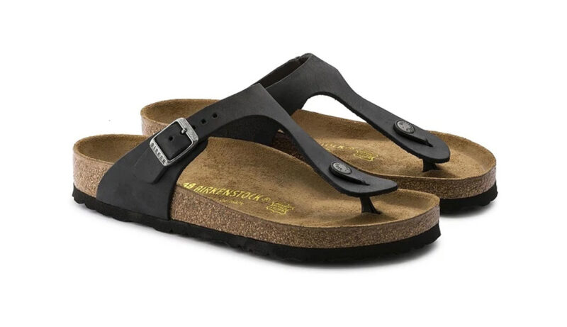 Cumpăra Birkenstock Gizeh Oiled Leather Black Regular Fit