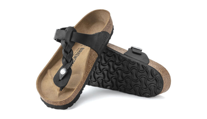 Birkenstock Gizeh Oiled Leather Black Regular Fit - imagine 6