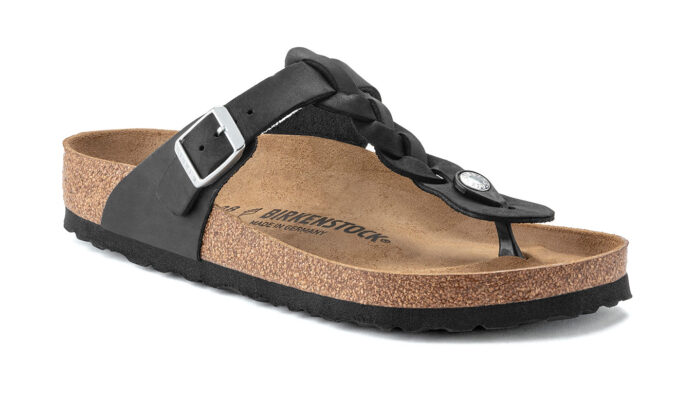 Birkenstock Gizeh Oiled Leather Black Regular Fit