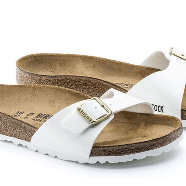 Cumpăra Birkenstock Madrid BS Patent White Narrow Fit