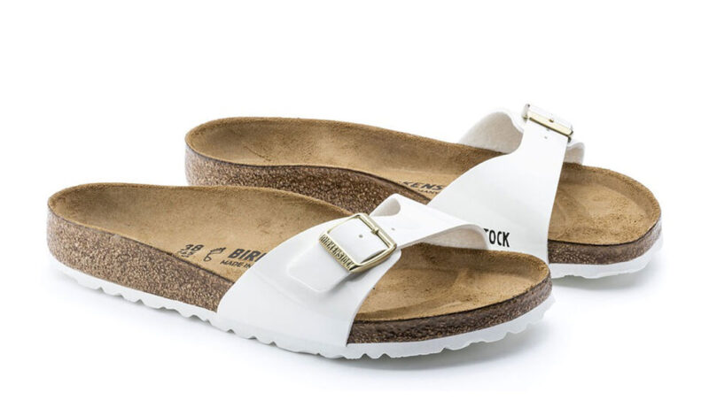 Cumpăra Birkenstock Madrid BS Patent White Narrow Fit