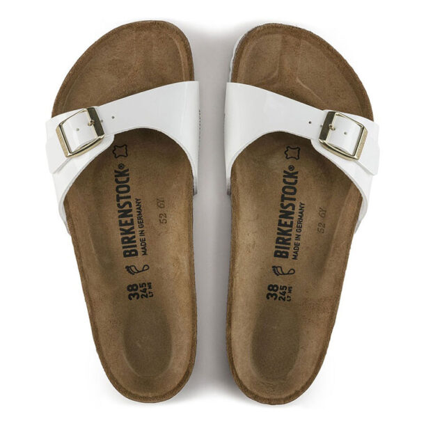 Preţ Birkenstock Madrid BS Patent White Narrow Fit