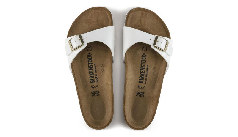 Preţ Birkenstock Madrid BS Patent White Narrow Fit