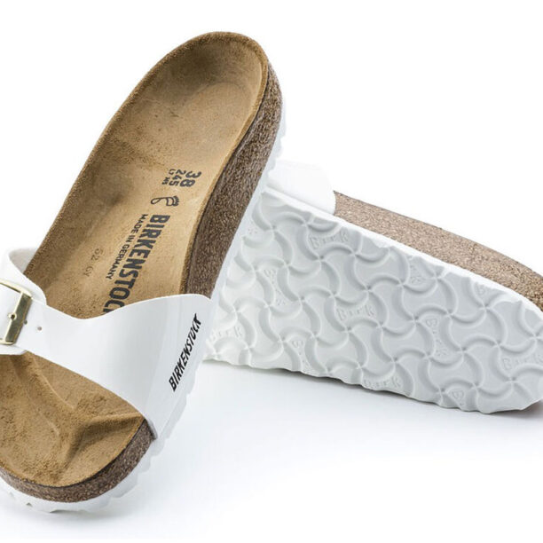 Original Birkenstock Madrid BS Patent White Narrow Fit