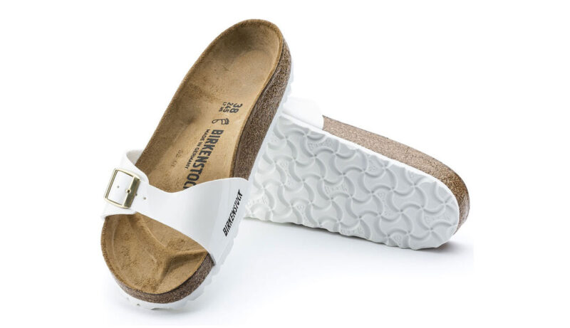 Original Birkenstock Madrid BS Patent White Narrow Fit