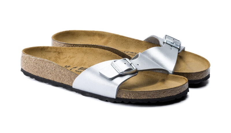 Birkenstock Madrid Birko-Flor Silver Regular Fit preţ