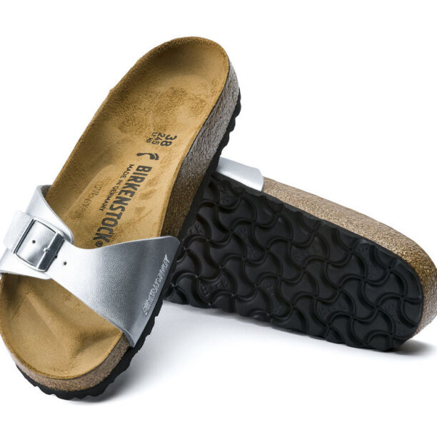 Original Birkenstock Madrid Birko-Flor Silver Regular Fit