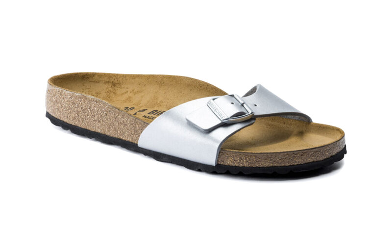 Birkenstock Madrid Birko-Flor Silver Regular Fit