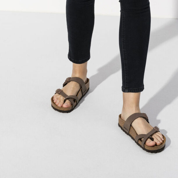 Birkenstock Mayari Birko-Flor Nubuck Mocha Regular Fit preţ