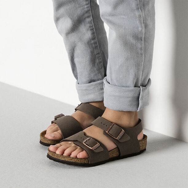 Original Birkenstock New York Kids Birko-Flor Nubuck Narrow Fit