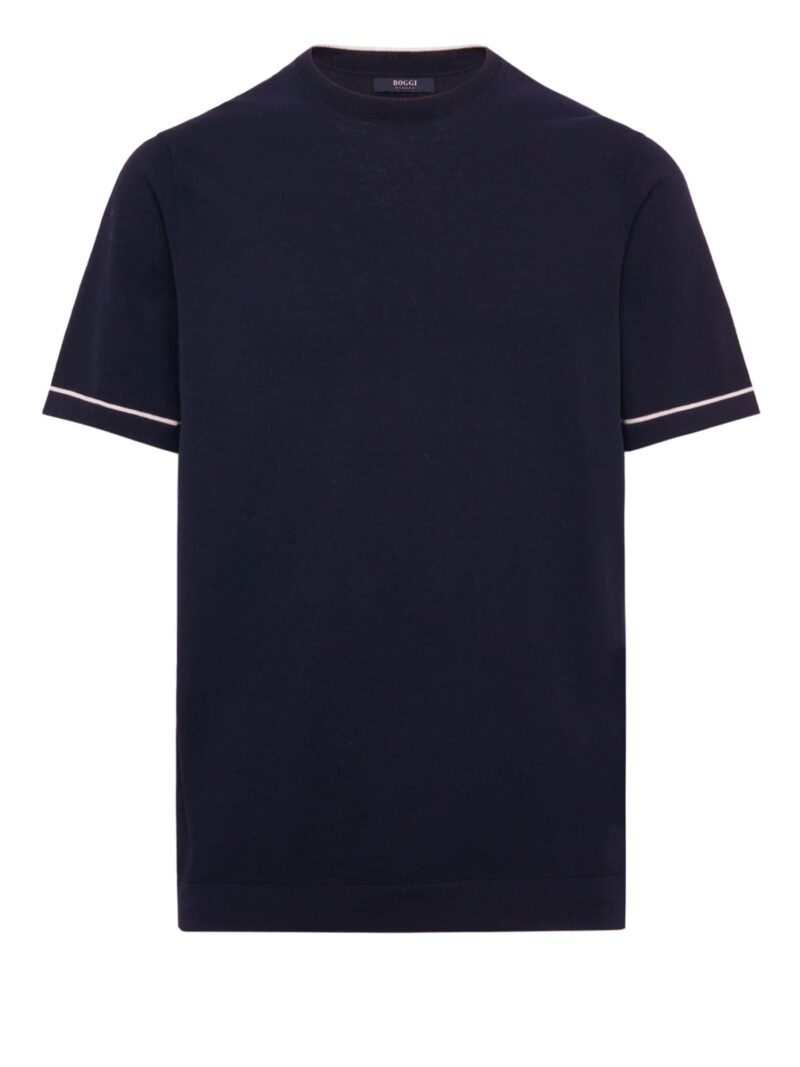 Boggi Milano Tricou  bleumarin / alb