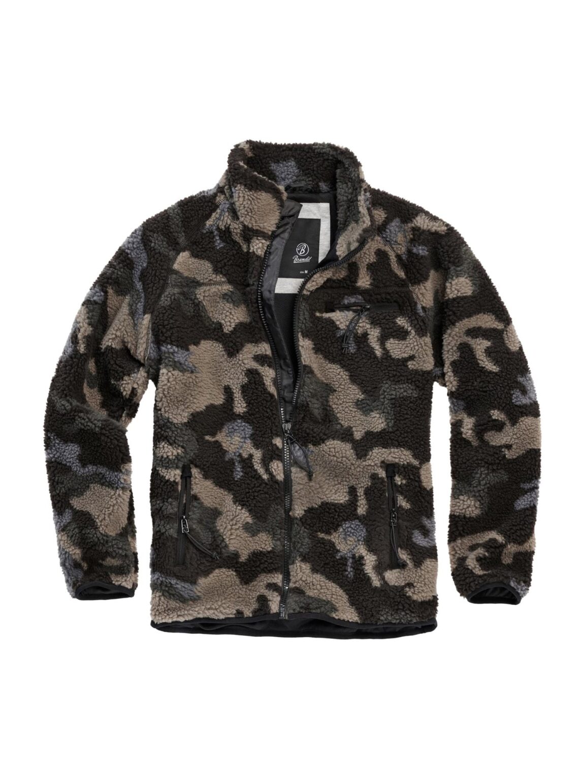 Brandit Jachetă  fleece  albastru fumuriu / gri / gri metalic / grej / verde închis