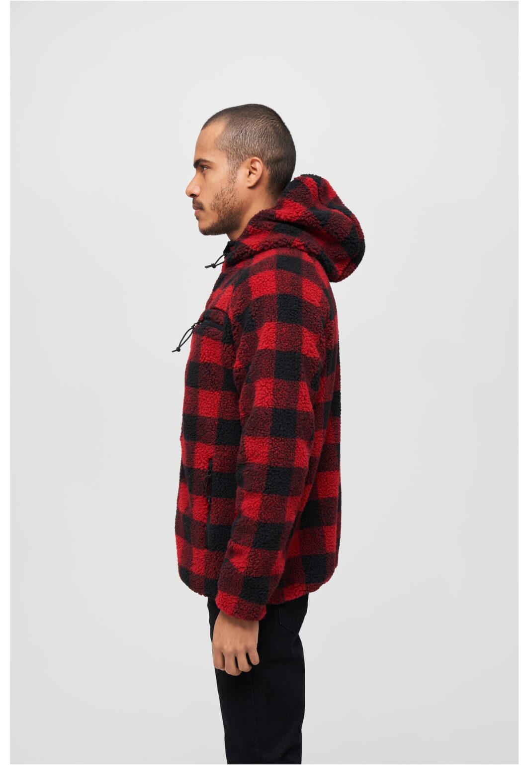 Brandit Jachetă  fleece  roșu / negru