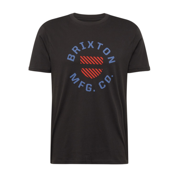 Brixton Tricou  albastru marin / roșu burgundy / negru