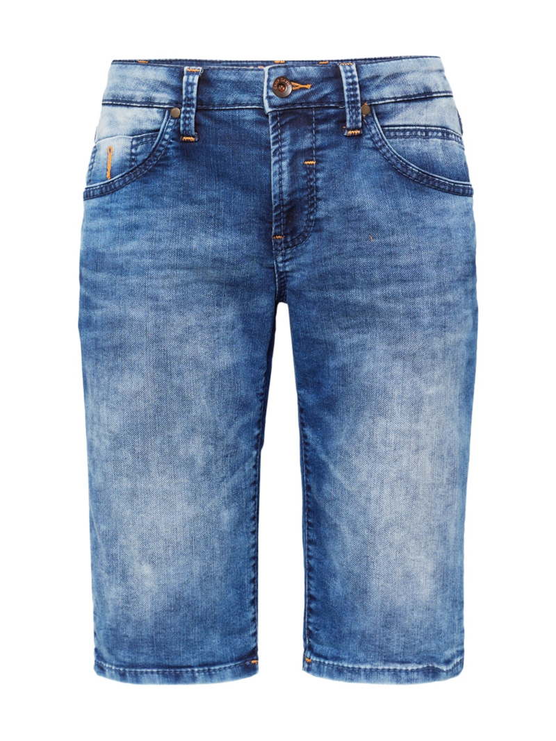 CAMP DAVID Jeans 'RO:BI'  albastru denim / portocaliu