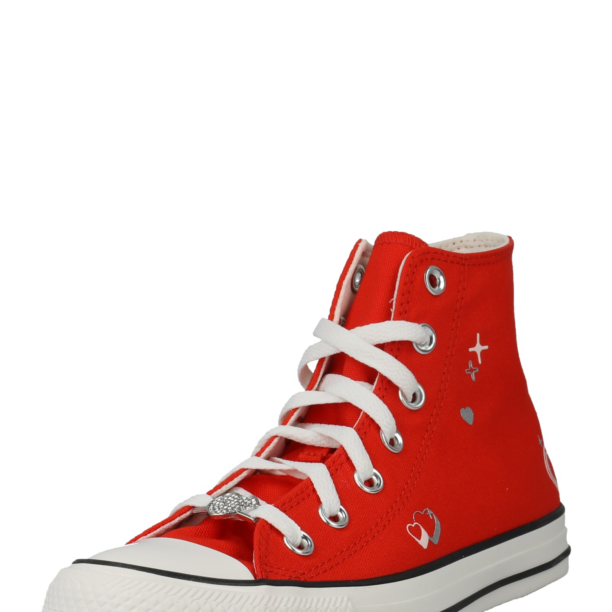 CONVERSE Sneaker înalt 'CHUCK TAYLOR ALL STAR - FEVER'  gri argintiu / roșu / alb