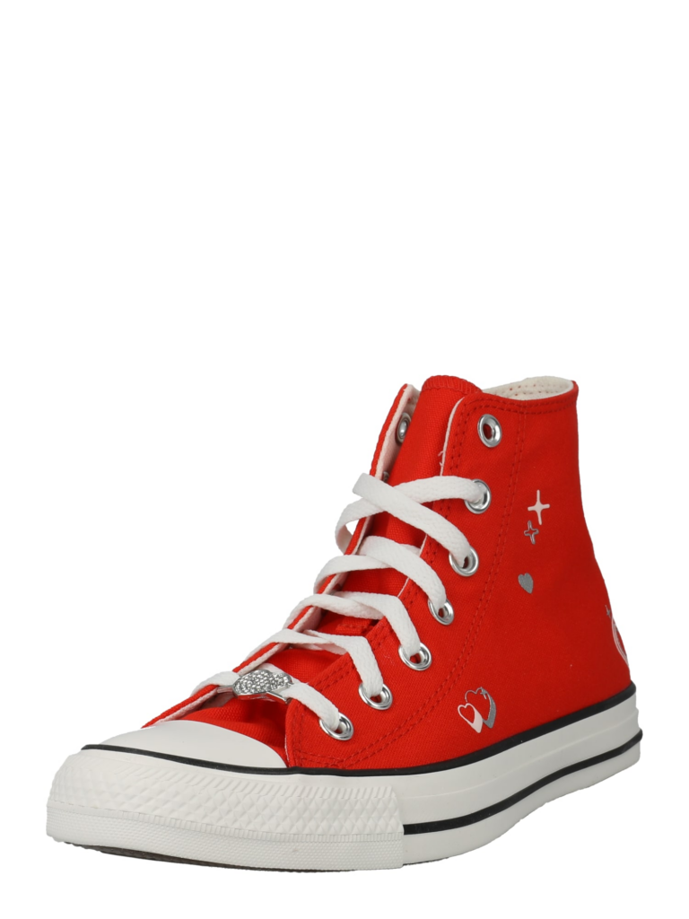 CONVERSE Sneaker înalt 'CHUCK TAYLOR ALL STAR - FEVER'  gri argintiu / roșu / alb