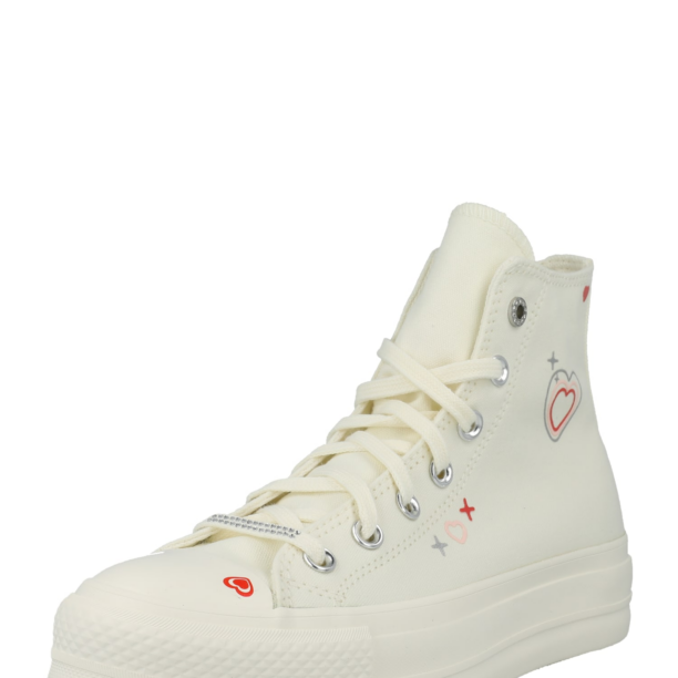 CONVERSE Sneaker înalt 'CHUCK TAYLOR ALL STAR'  crem / gri / roșu