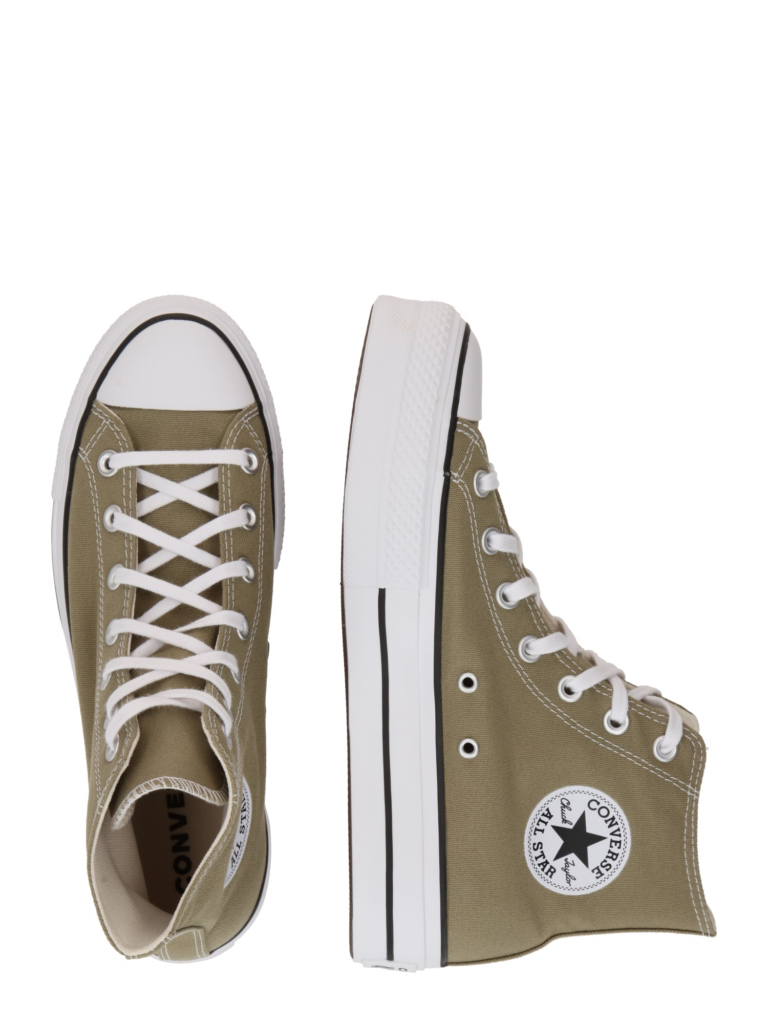 CONVERSE Sneaker înalt 'Chuck Taylor All Star Lift'  oliv / alb