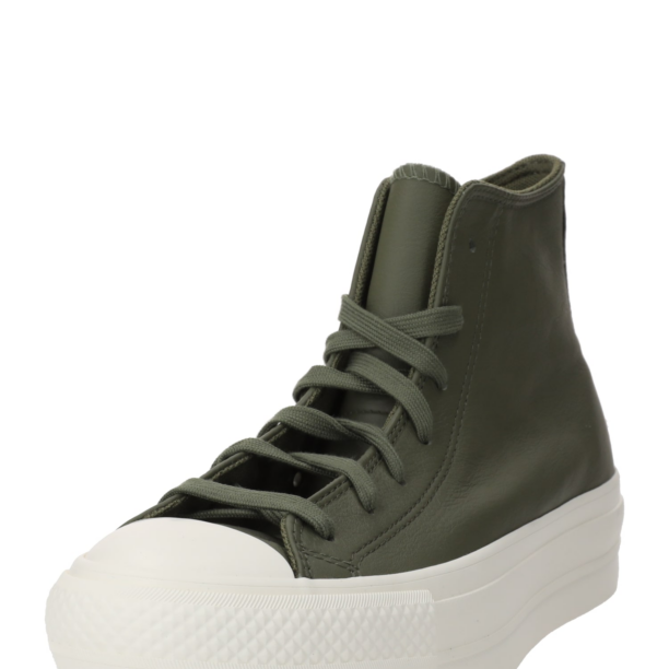 CONVERSE Sneaker înalt 'Chuck Taylor All Star Lift'  verde închis / alb