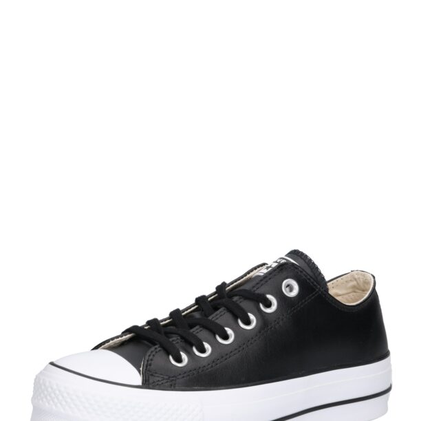 CONVERSE Sneaker low 'CHUCK TAYLOR ALL STAR LIFT OX LEATHER'  negru / alb