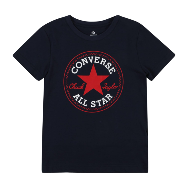 CONVERSE Tricou  albastru noapte / roșu / alb