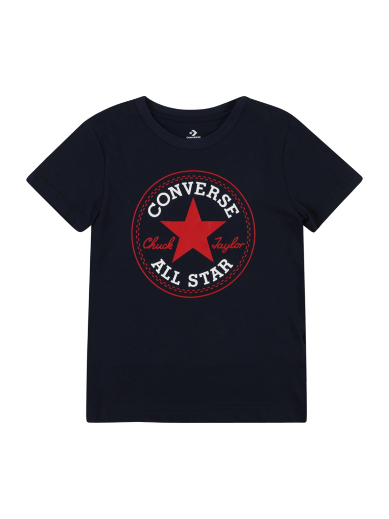 CONVERSE Tricou  albastru noapte / roșu / alb