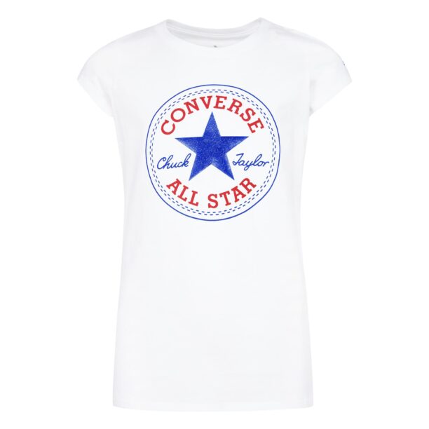 CONVERSE Tricou  albastru / roșu / alb