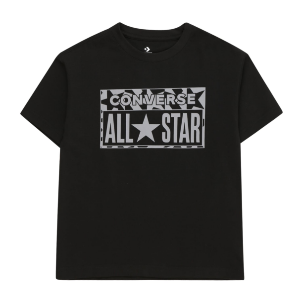 CONVERSE Tricou  gri / negru