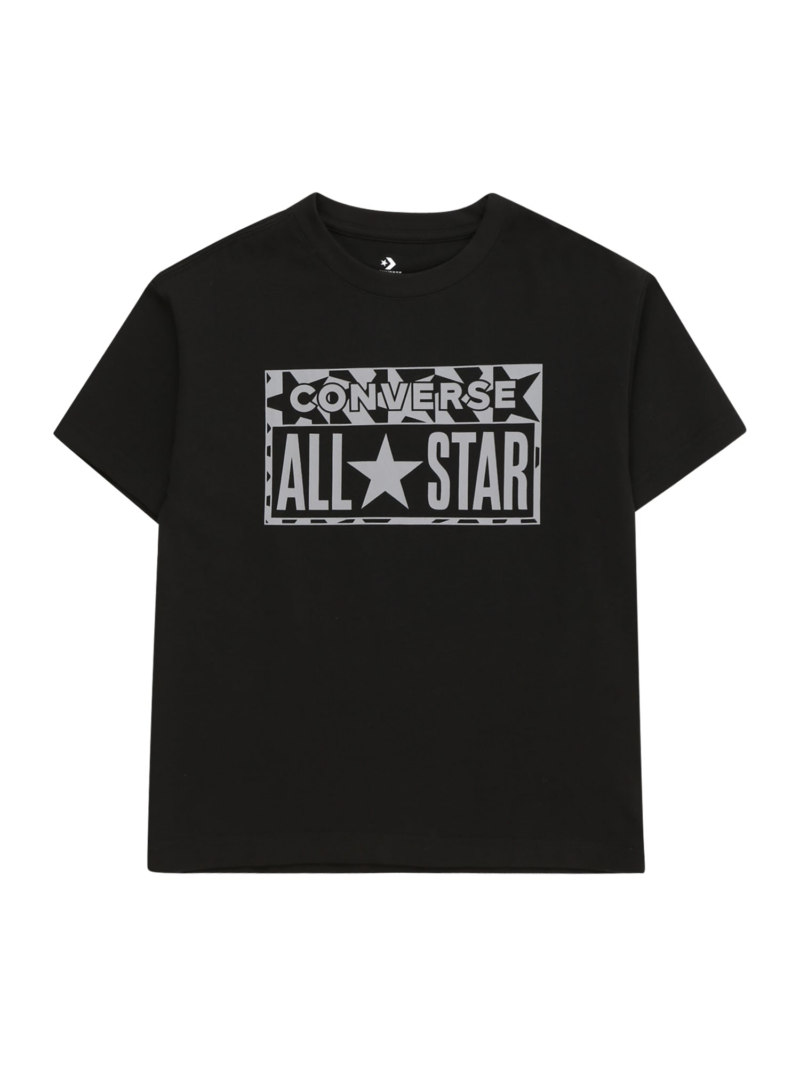 CONVERSE Tricou  gri / negru