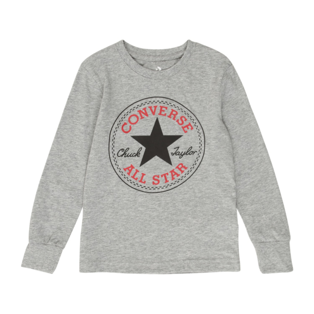 CONVERSE Tricou  gri / roșu / negru