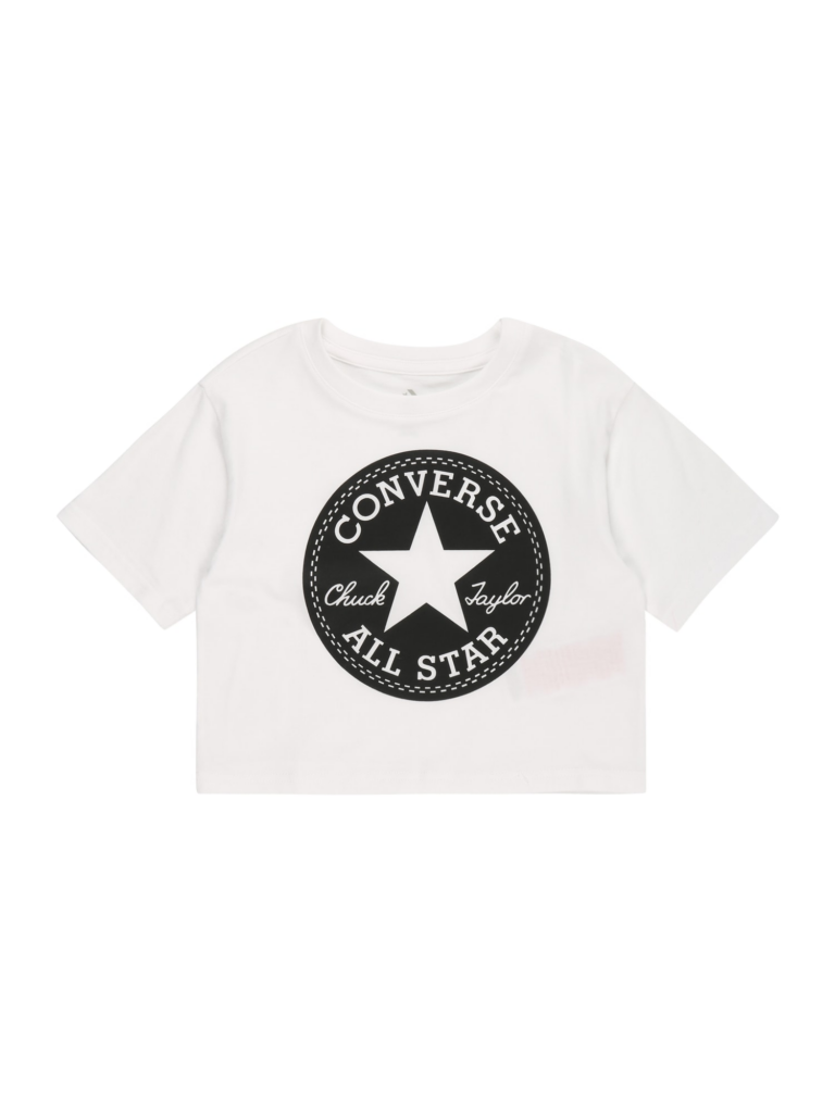 CONVERSE Tricou  negru / alb