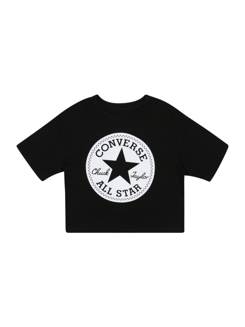 CONVERSE Tricou  negru / alb