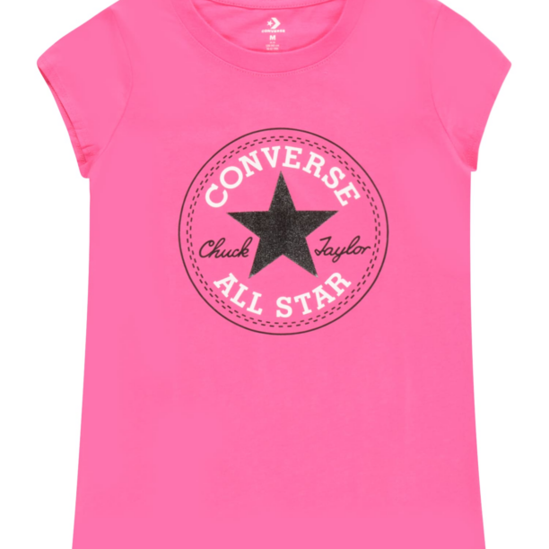 CONVERSE Tricou  roz / negru / alb