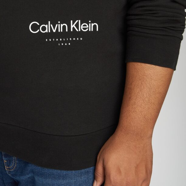 Cumpăra Calvin Klein Big & Tall Bluză de molton  negru / alb