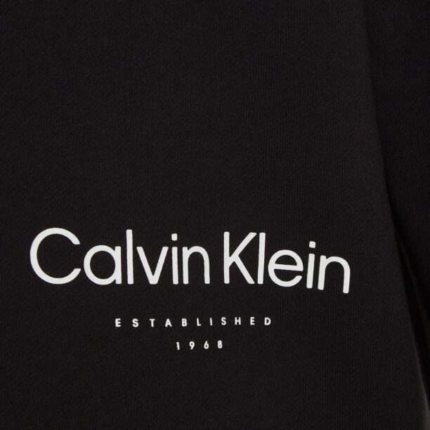 Original Calvin Klein Big & Tall Bluză de molton  negru / alb