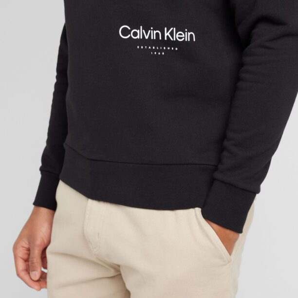 Preţ Calvin Klein Bluză de molton  negru / alb