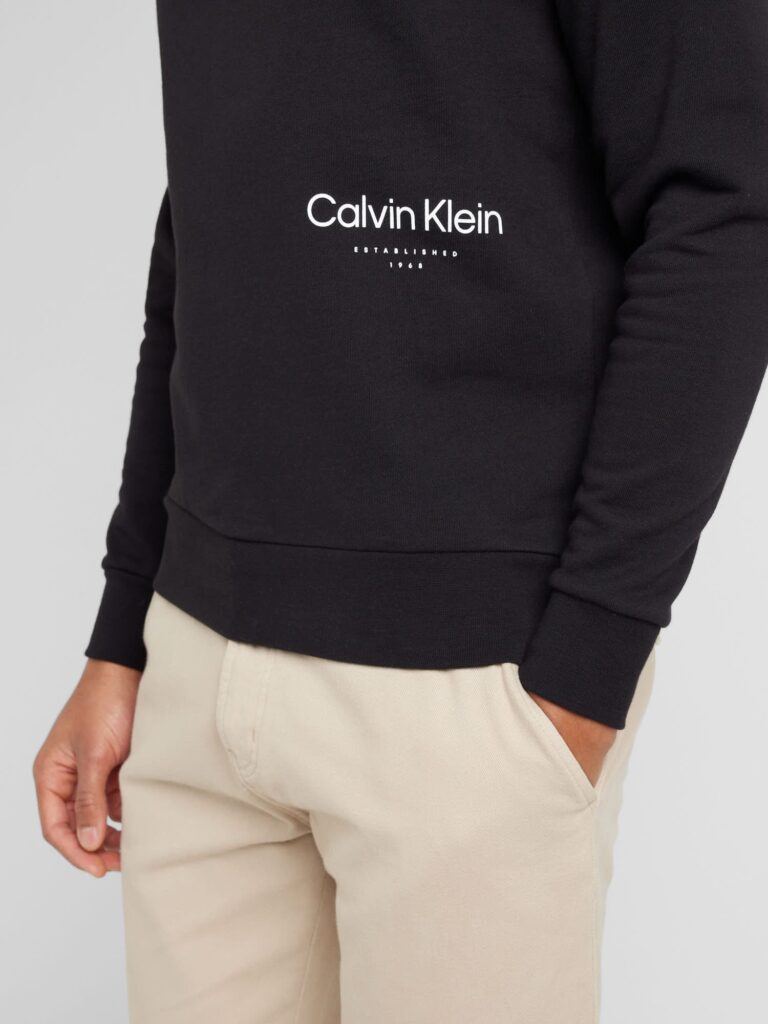 Preţ Calvin Klein Bluză de molton  negru / alb