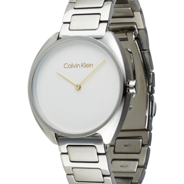 Calvin Klein Ceas analogic 'Timeless'  argintiu / alb