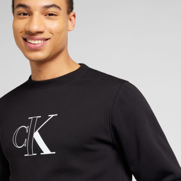 Preţ Calvin Klein Jeans Bluză de molton  negru / alb