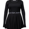 Calvin Klein Jeans Curve Rochie  negru / alb